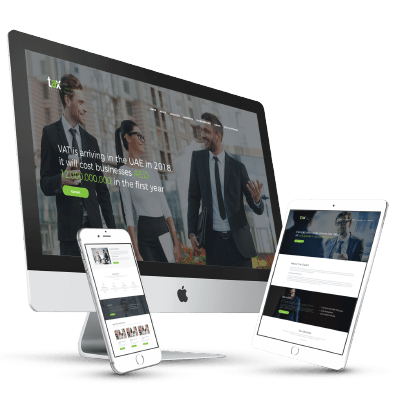 A web design and web development project done by Emirates Graphic agency for Tax Experts UAE.